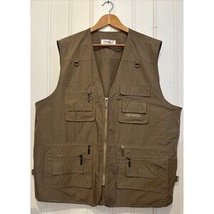 OlympinA Mens Vest Fishing, Hunting, Photo Cargo Dark Khaki 12 Pockets 2XL XXL